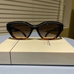 DESIGNER style 2-Tone Cat Eye Shades. Dark brown and tortoise shell. Brand new.